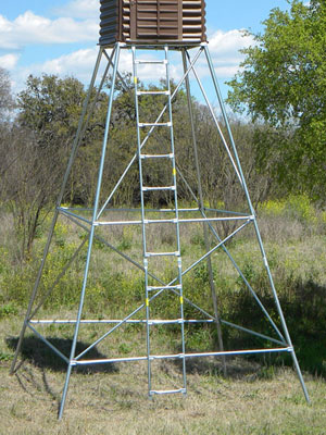 Tower Only Hughes HP-67055 ADJUSTABLE 5'-10' Hunting Tower for 4x4 Box Blind 